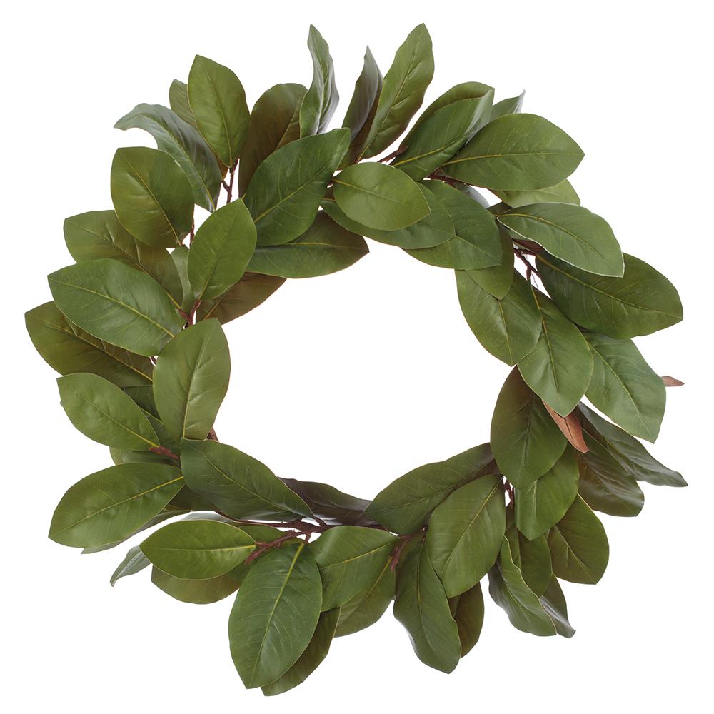 30" MAGNOLIA LEAF WREATH GREEN