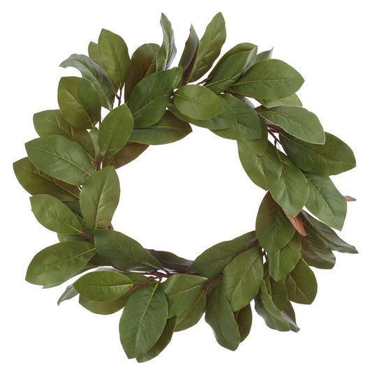 30" MAGNOLIA LEAF WREATH GREEN